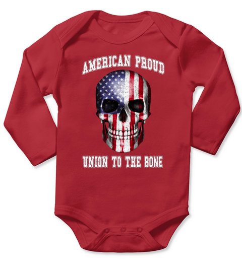 American Proud Union To The Bone Long Sleeve Baby One-Piece