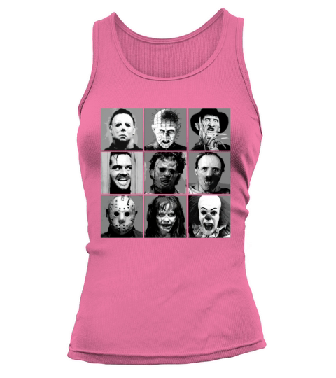 vintage style Funny Face Horror Halloween Movie Characters Version Tank top Woman