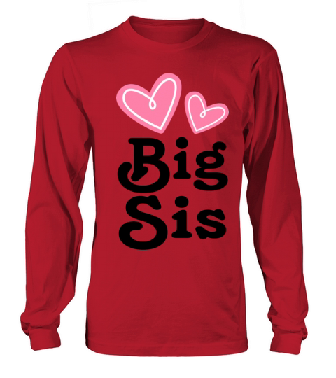 Big Sister Announcement Hearts Women's Long Sleeve