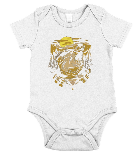 Bear Lumber Jack Short Sleeve Baby One-Piece