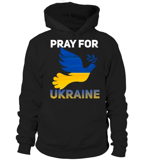 Pray For Ukraine Ukrainian Trident Coat of Arms Hoodie Unisex