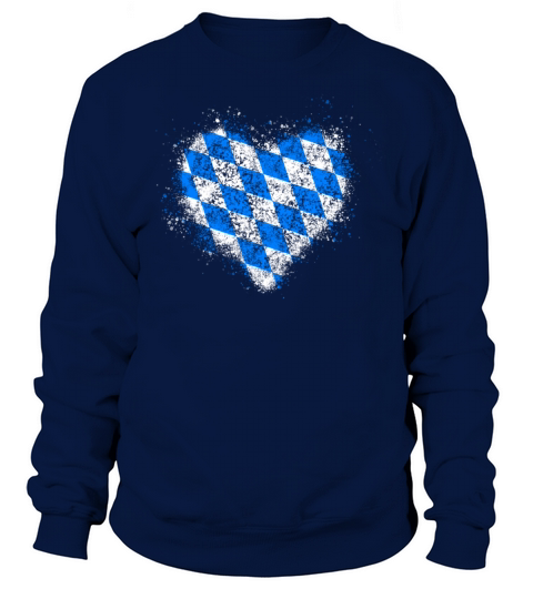 Heart Bavaria Flag Vintage Men's Sweatshirt