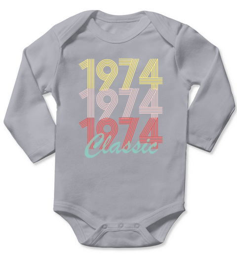 Vintage 1974 Classic Long Sleeve Baby One-Piece