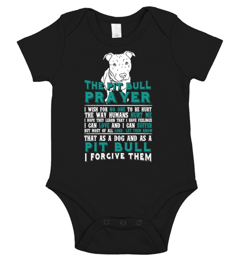 The Pit Bull Prayer - Sticker Short Sleeve Baby One-Piece