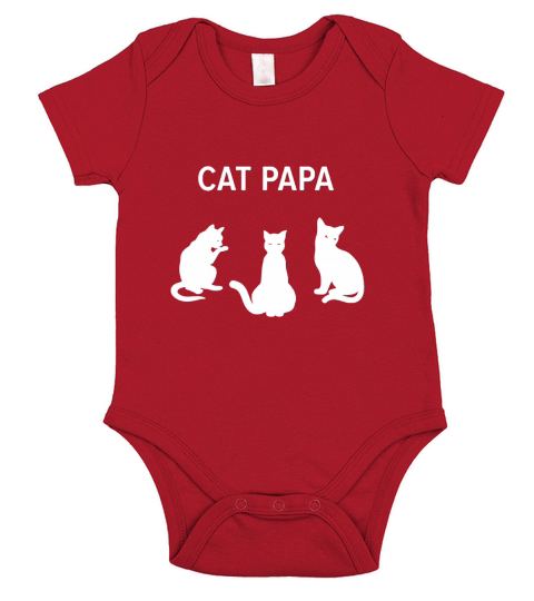 Mens Cat Papa t-shirt for men who are cat dads Short Sleeve Baby One-Piece
