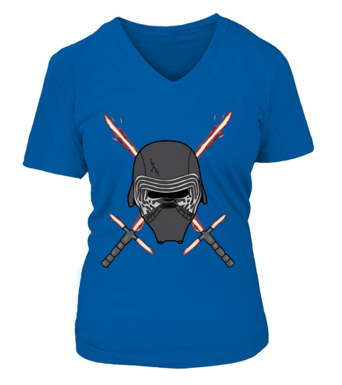 Kylo Ren mask lightsaber Star Wars T-shirt design Women's V-Neck T-shirt