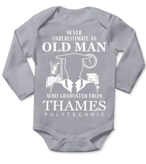 Man graduated from Thames Polytechnic Long Sleeve Baby One-Piece
