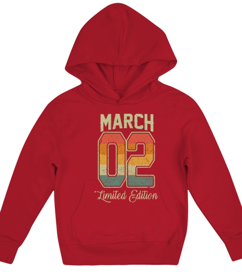 Vintage 18th Birthday March 2002 Sports Gift Kids Hoodie