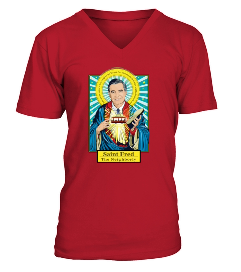 Saint Fred Mr Rogers V-Neck T-shirt
