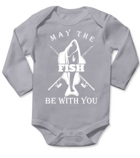 May The Fish Be With You Long Sleeve Baby One-Piece