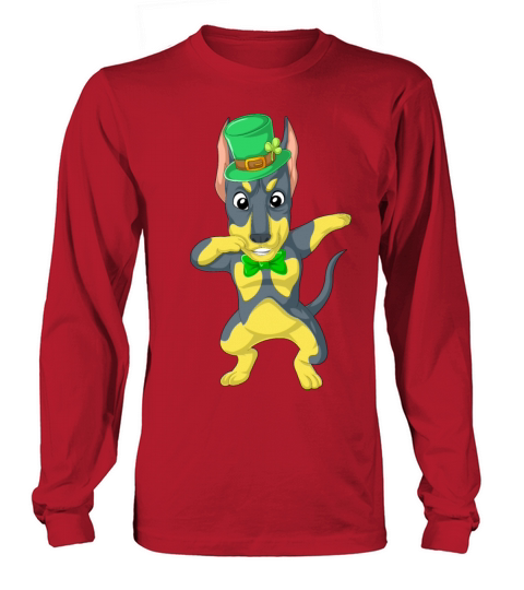 dabbing doberman st patricks day Women's Long Sleeve
