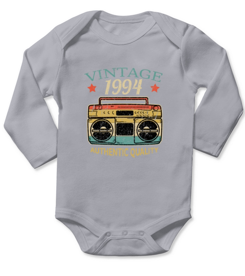 Vintage 1994 Radio Authentic Quality B-Day Gift Long Sleeve Baby One-Piece