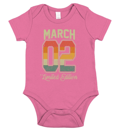 Vintage 18th Birthday March 2002 Sports Gift Short Sleeve Baby One-Piece
