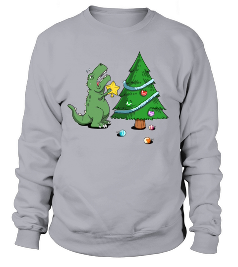 Funny Struggle Is Real Dinosaur Christmas Tree Women's Sweatshirt