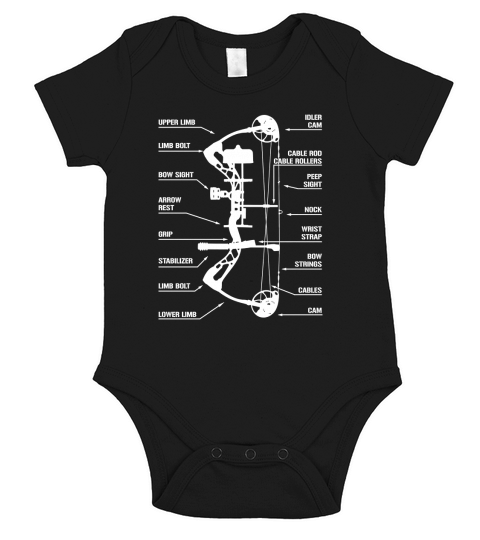 Compound Bow Archery Hunting Anatomy Short Sleeve Baby One-Piece