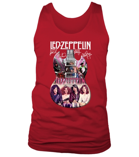 Led Zeppelin Guitar Signatures Tank Top Unisex