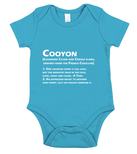 Cooyon Definition Louisiana Cajun Creole Funny Gift Short Sleeve Baby One-Piece