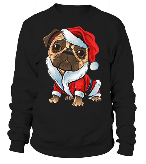 Cute Christmas poodle pug dog owners gift Women's Sweatshirt