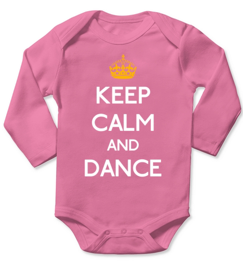 Keep Calm And Dance mp Long Sleeve Baby One-Piece