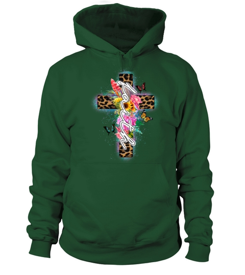 Jesus T shirt Leopard christian cross Flower faith Men's Hoodie