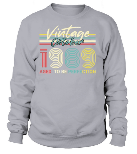 Born 1989 October Vintage Gift Idea Women's Sweatshirt
