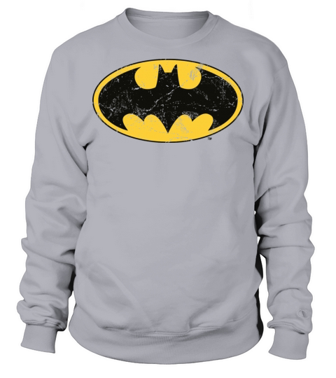 DC Comics Batman Logo Used Look Men's Sweatshirt