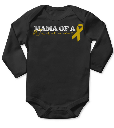 Mama of a Warrior Long Sleeve Baby One-Piece