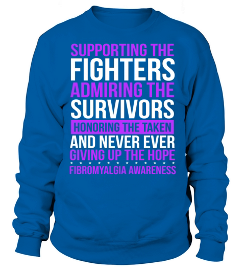Fibromyalgia Fibromyalgia Survivor Ribbon Sweatshirt Unisex