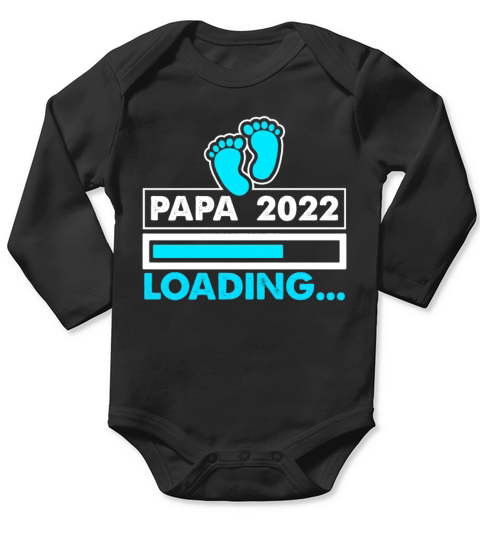 Expectant Parent Gift - Papa Dad 2022 Long Sleeve Baby One-Piece