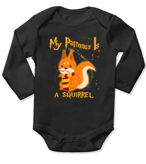 My Patronus is Squirrel Christmas Long Sleeve Baby One-Piece