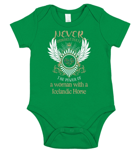 Never underestimate  Icelandic Horse Short Sleeve Baby One-Piece