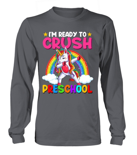 I m Ready To Crush Preschool Dabbing Unicorn Men's Long Sleeve