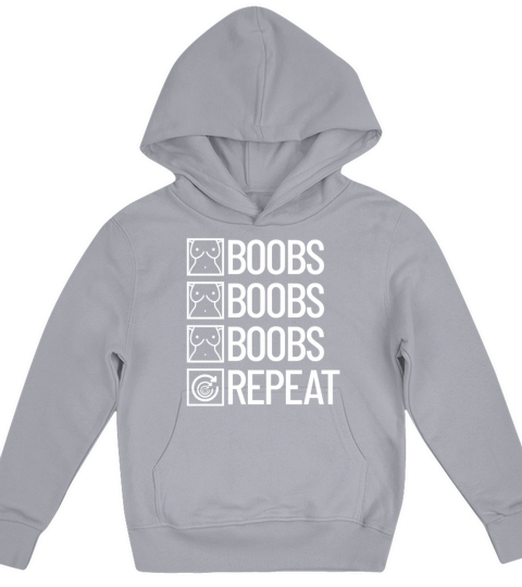 Booze Boobs Beads Repeat Funny Mardi Grasboob shir Kids Hoodie