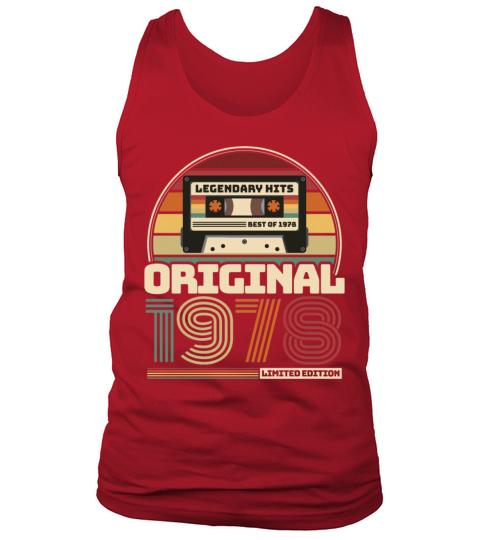 Beautiful Retro Vintage tape birthday 1978 Men's Tank Top