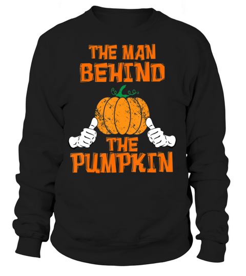 Mens Halloween Pregnancy Baby Reveal Man Behind Women's Sweatshirt