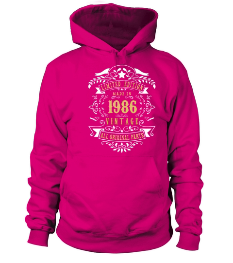 Limited Edition Made In 1986 Vintage Original Women's Hoodie