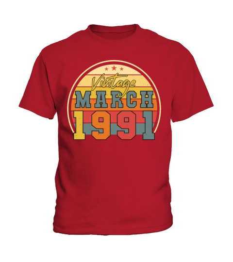 Vintage Funny March 1991 Kids T-Shirt