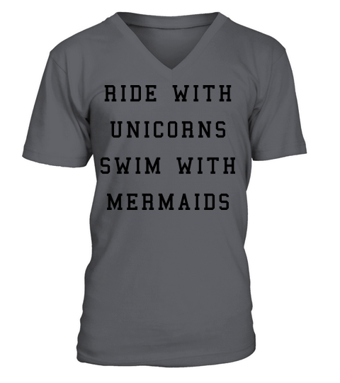 Ride With Unicorns Men's V-Neck T-shirt