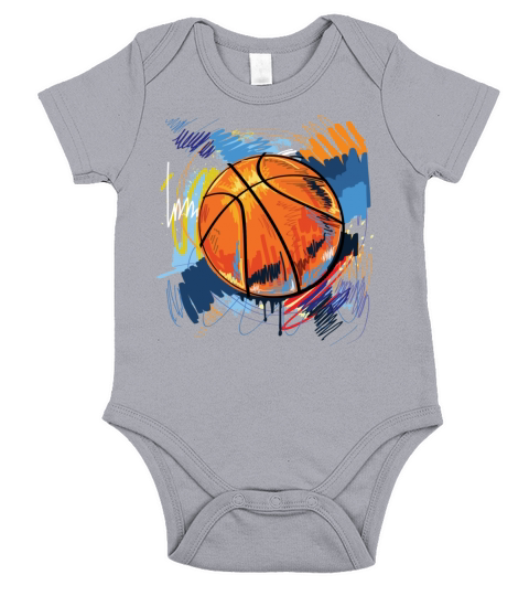 Basketball graffiti art Short Sleeve Baby One-Piece