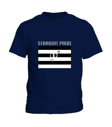Straight Pride Flag For A Proud Heterosexual Person Kids T-Shirt