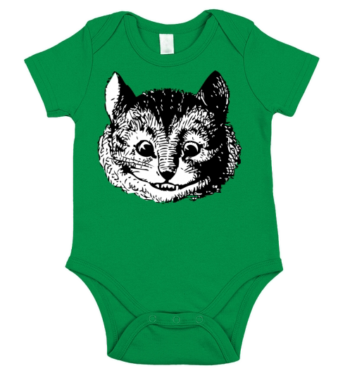 The Cheshire cat from Alice in wonderland Short Sleeve Baby One-Piece