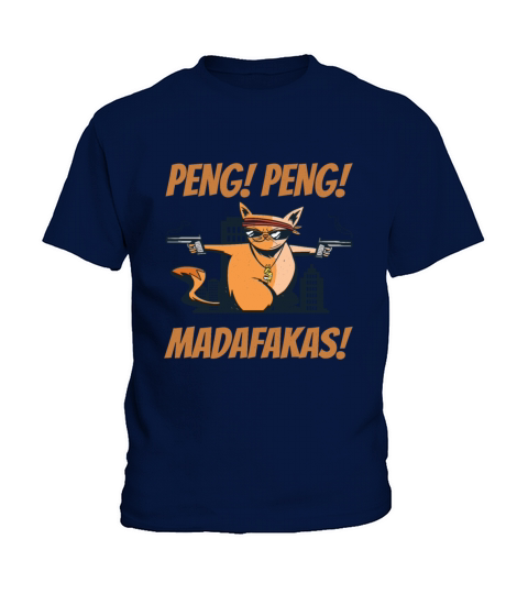 Cat Peng Peng Madafakas Vintage Crazy Cat Funny Kids T-Shirt