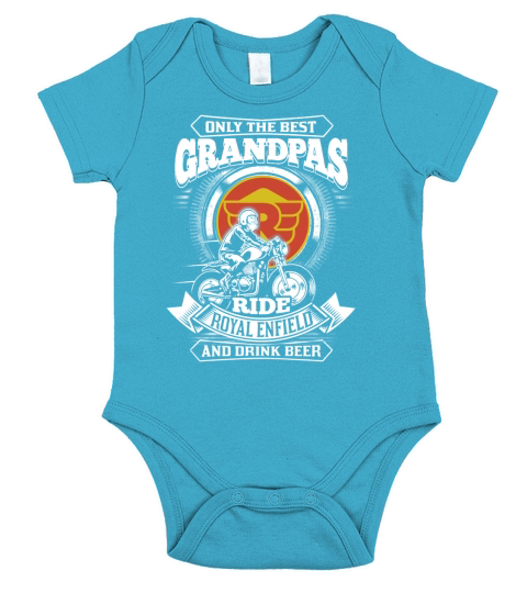 BEST GRANDPAS ROYAL ENFIELD Short Sleeve Baby One-Piece