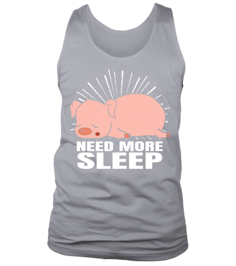 Need More Sleep Funny Sleeping Pig Bedtime Pajama Men's Tank Top