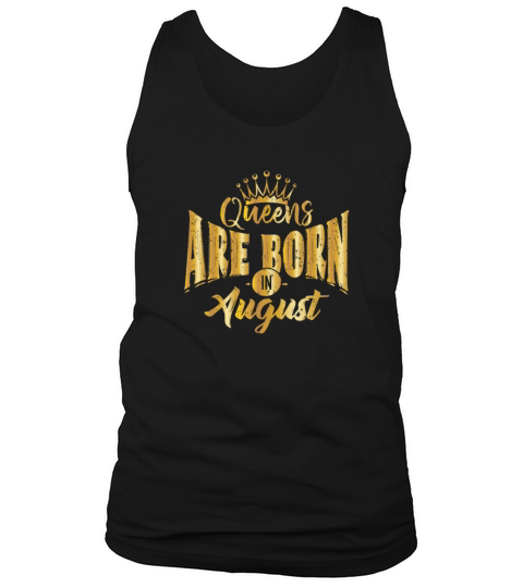 Queens Are Born In August Black Afro Woman Bday Men's Tank Top