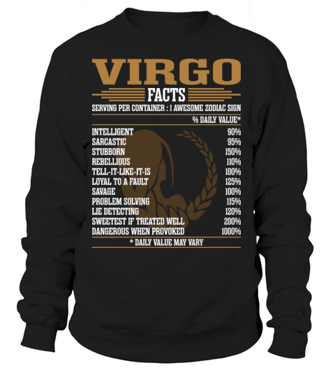 Zodiac Virgo Facts Tshirt Women's Sweatshirt