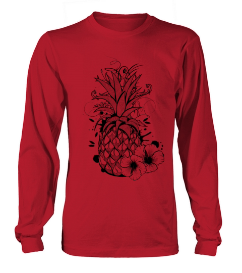 Pineapple with hibiscus blossom Women's Long Sleeve