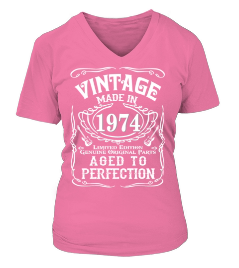 Vintage Made in 1974 Genuine Original Parts Women's V-Neck T-shirt
