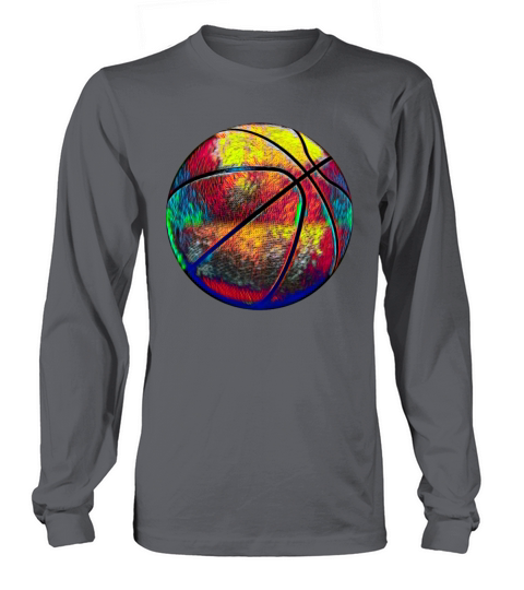 Basketball Ball Sport Fan Design Colored Women's Long Sleeve