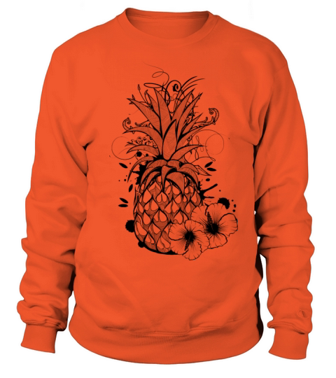 Pineapple with hibiscus blossom Women's Sweatshirt